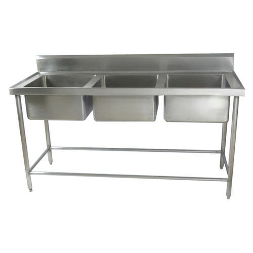 Commercial Three Sink Unit