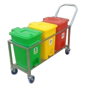 Garbage Dustbin Trolley with Wheels