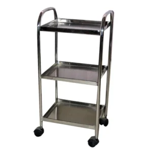 SS Bed Side Shelf Trolley