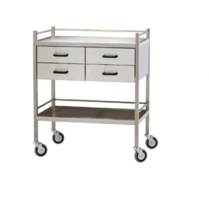 SS Medicine Trolley With Four Drawers