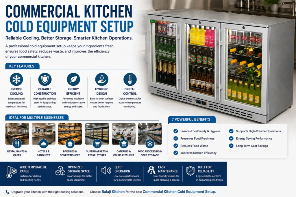 Commercial Kitchen Cold Equipment Setup for Efficient Food Business Operations