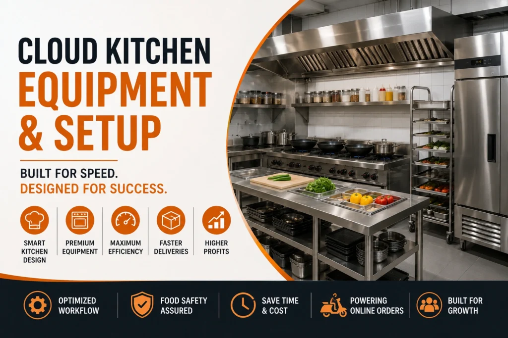 Cloud Kitchen Equipment & Setup: Complete Guide to Building a Successful Delivery Kitchen
